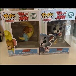 Funko Tom and Jerry Vinyl Figures - Yellow, Blue, Gray, White, Pink